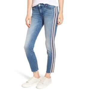 MOTHER Insider Crop Step Fray Jeans Womens Size 25 Good Girls Race Stretch